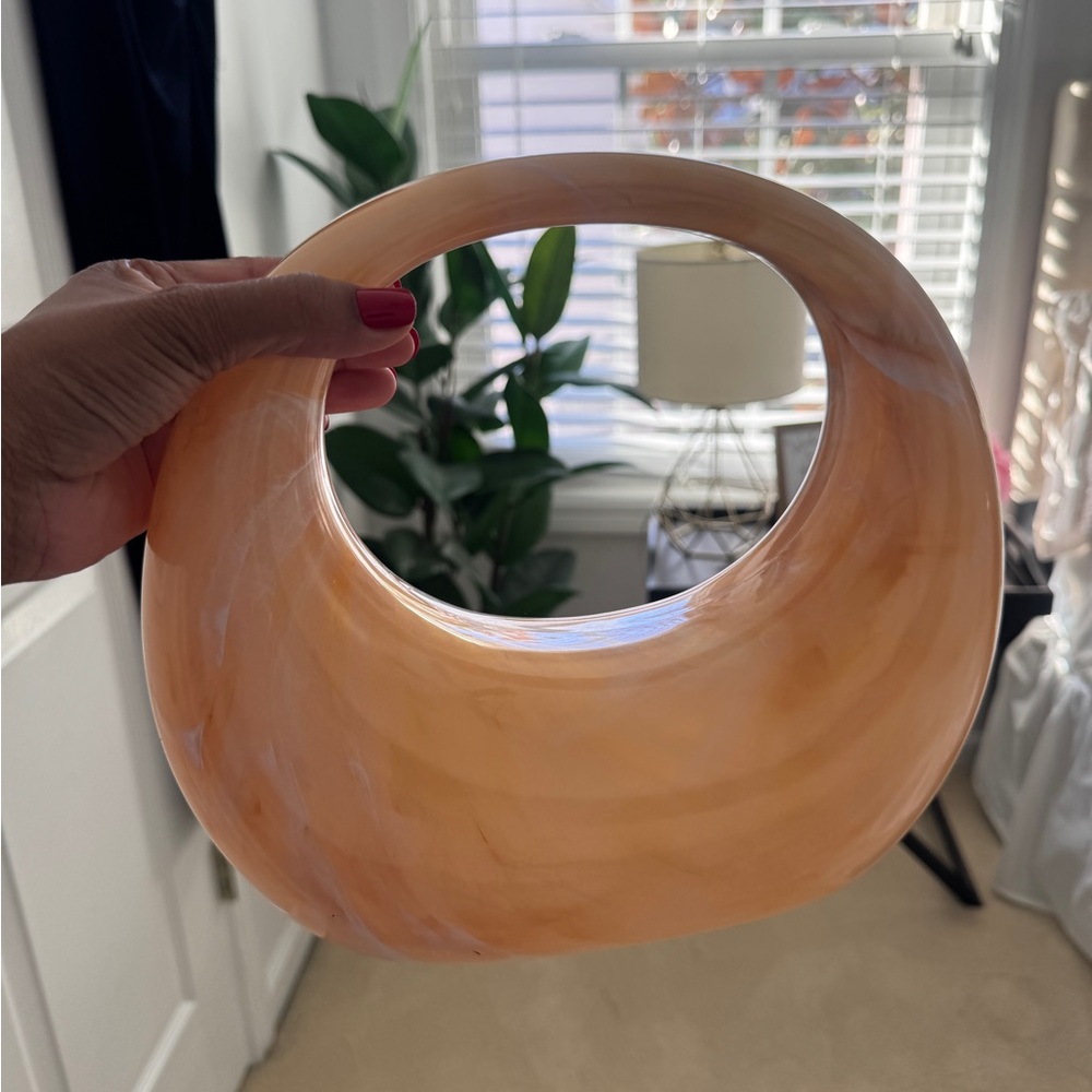 Chic Orange Acrylic Handbag